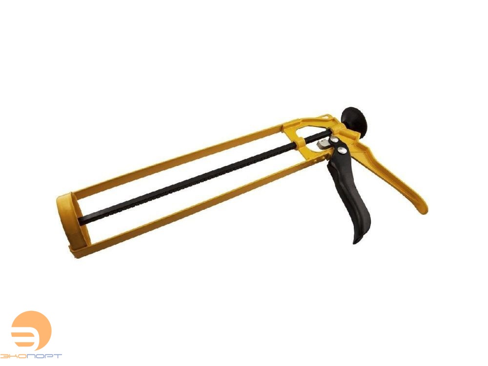 Пистолет для герметика скелетный, зубчатый четырехгранный шток, 888 КРЕПЕЖ