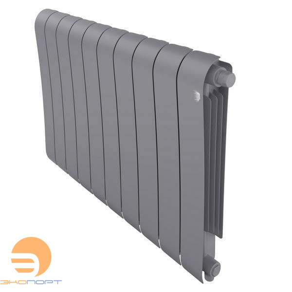 Радиатор биметаллический Infinity Silver Satin 500/87 10 секции VR80 (нижнее правое) серый Royal Thermo