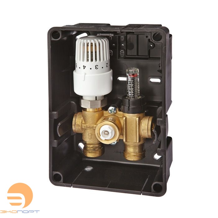 Короб регулировочный RTL-I Exclusiv, белый, скрытый G3/4 (по t обратного потока) Simplex