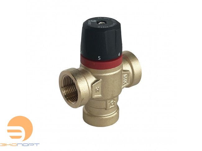 Клапан термостический Wester VTS3, 35-60, (DN25,Kvs1,6,PN10,НР 1",ГВ-СО)