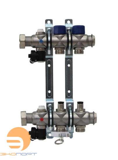 Коллектор с вент. вставками на  2 выхода 3/4" евроконус FRAENKISCHE