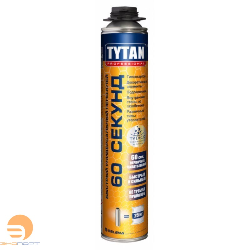 Клей-пена Tytan Professional 60 секунд быстрый GUN 750 мл