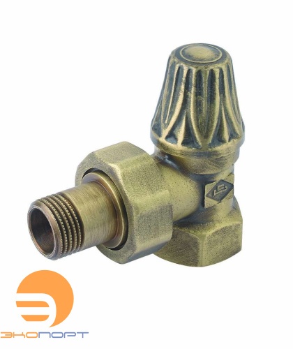 Вентиль латунный Artistic 3/4'F угловой нижний, бронза, Carlo Poletti