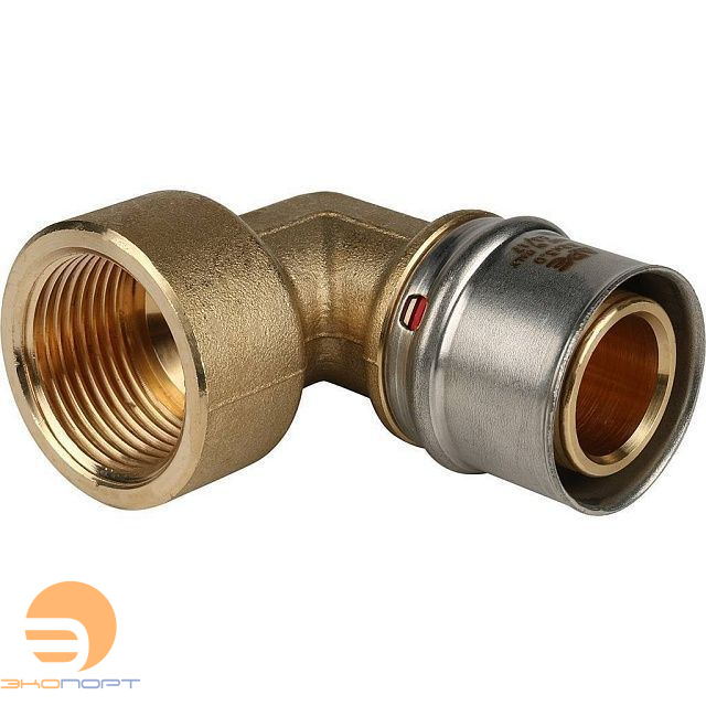 Угольник  32-1" ВР латунь, пресс Stout