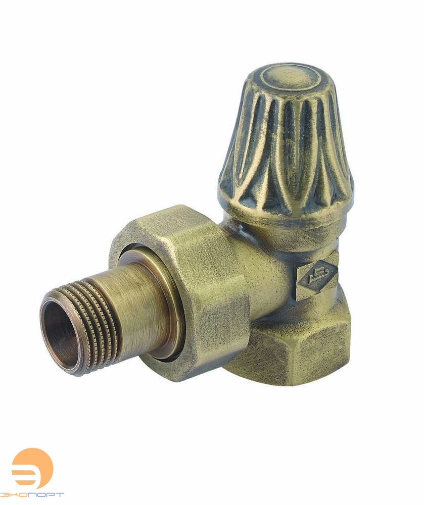 Вентиль латунный Artistic 3/4'F угловой нижний, бронза, Carlo Poletti