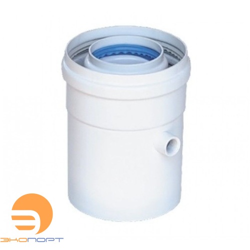 Конденсатосборник коаксиальный DN60/100 белый