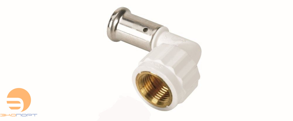 Угольник 26х3/4 ВР, ПВДФ пресс(белая) HENCO