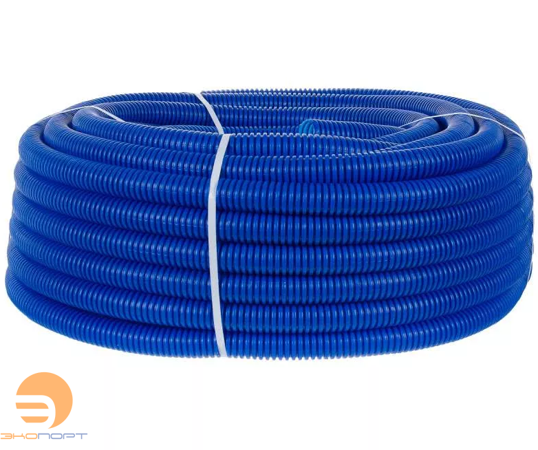 Гофра защитная для труб 14 (наружный 20) синяя (50 м) Uni-Fit