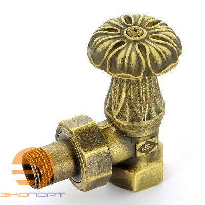 Вентиль латунный Artistic 1/2'F угловой верхний, бронза, Carlo Poletti 