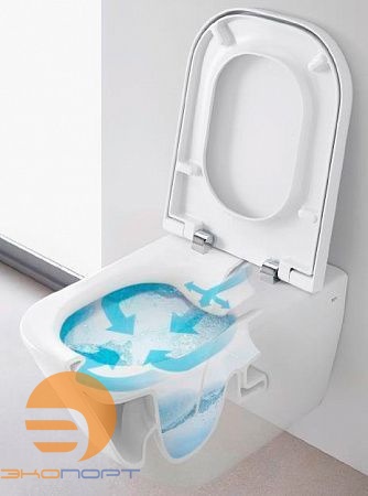 Комплект унитаза подвесного с крышкой Gap rimless, ROCA