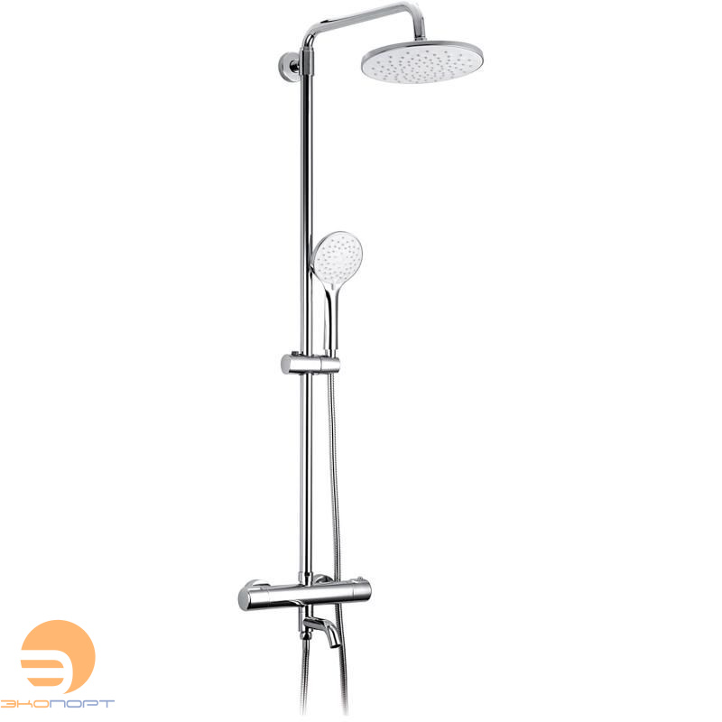 Душевая стойка G2490 с термостатом и поворотным изливом, хром Gappo