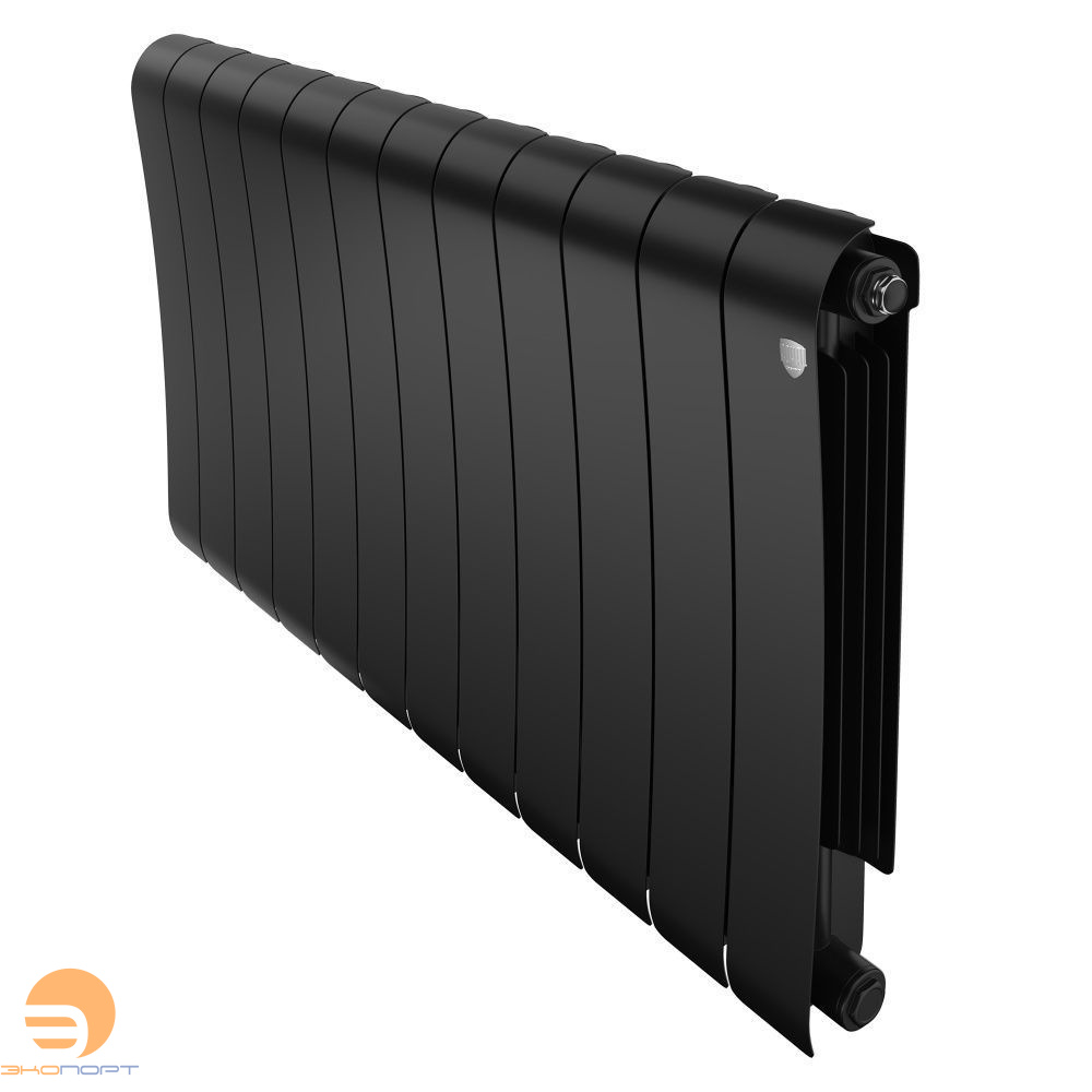 Радиатор биметаллический Infinity Noir Sable 500/87 12 секции (черный) Royal Thermo