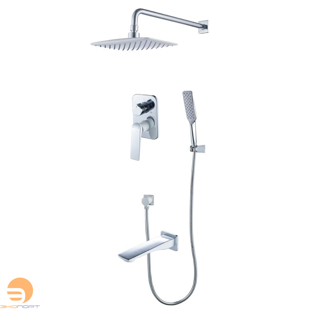 Система встраиваемая для ванны и душа ALLEGRO белый/хром LEMARK