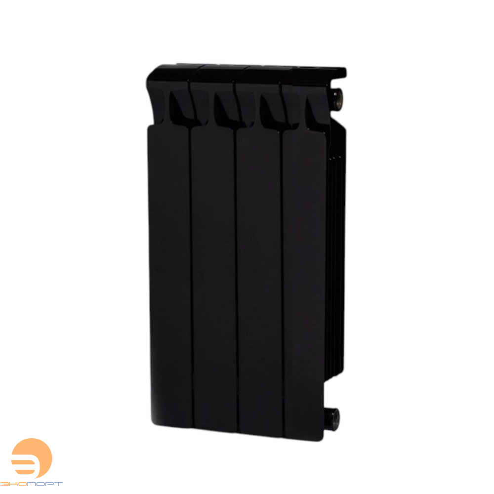 Радиатор биметаллический Monolit Ventil 500/100 мм 4 секции (MVR) нижнее справа подключение Антрацит Rifar