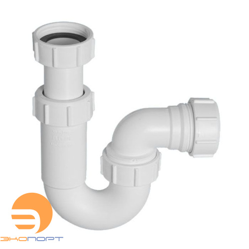 Сифон трубный P-образный (1 1/4"х32мм) без выпуска, вых. компрессионный 32 McAlpine