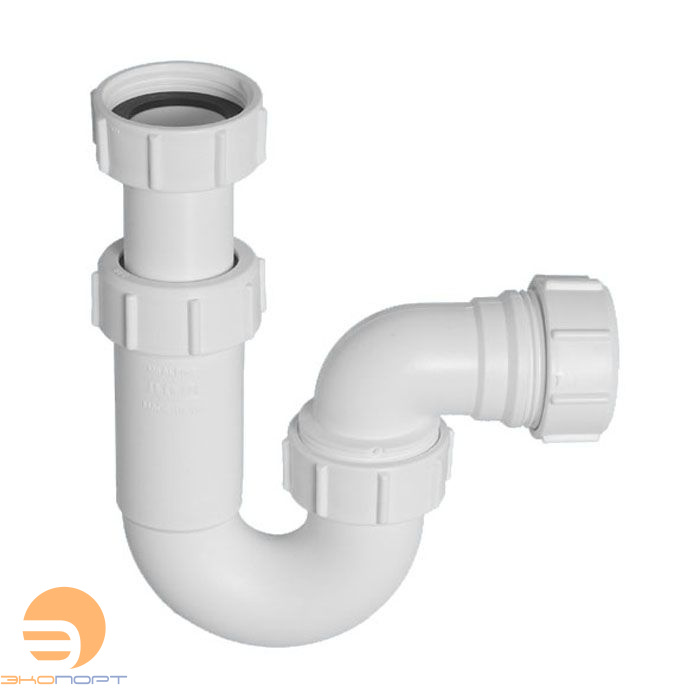 Сифон трубный P-образный (1 1/4"х32мм) без выпуска, вых. компрессионный 32 McAlpine