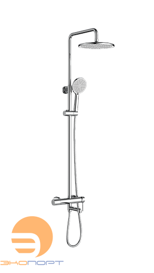 Душевая система для ванны с изливом, хром, RAGLO 