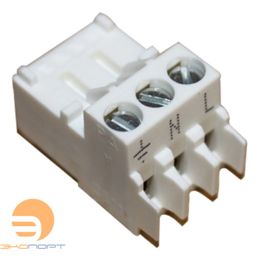 Штекер 3-х разъёмный, белый