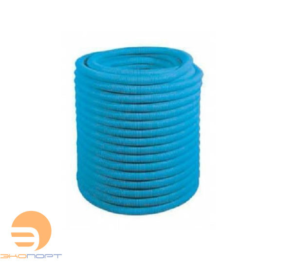 Труба защитная гофрированная (пешель) 32 (нар ф43) синяя (50м бухта) KAN-therm