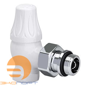 Клапан запорный угловой 1/2", для радиатора "ретро", цвет белый SR Rubinetterie