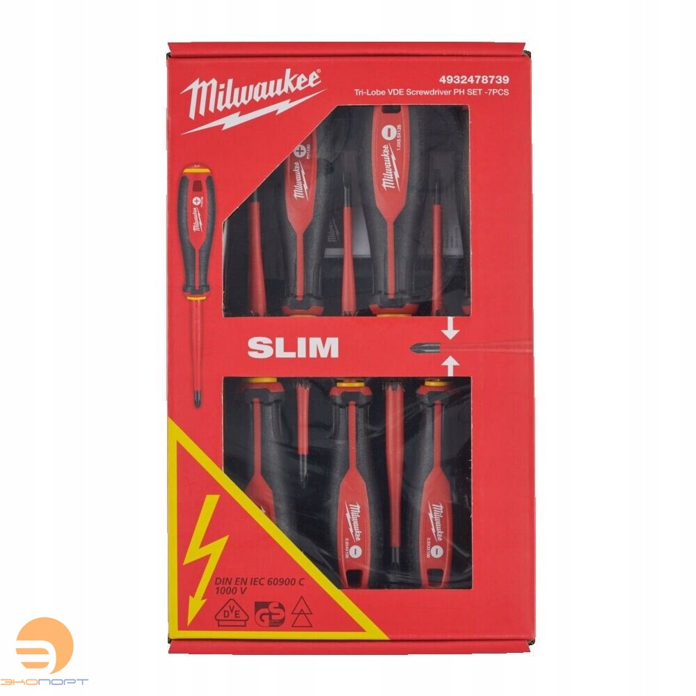 Набор отверток трехгранных VDE SL/PH + индикатор напр,Milwaukee