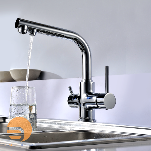 Смеситель для кухни COMFORT с подключением к фильтру питьевой воды, хром, LEMARK