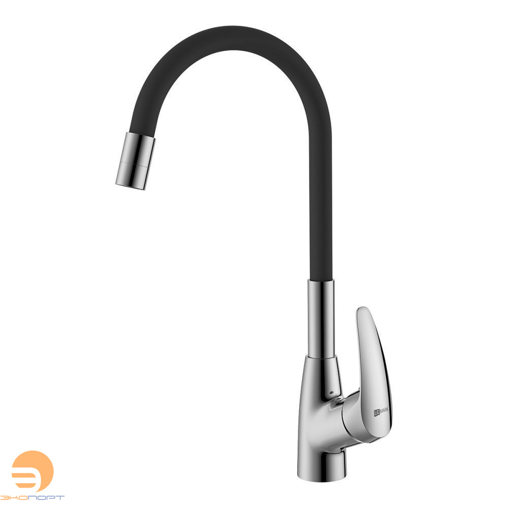 Смеситель для кухни LINARA с гибким изливом, Black, LEMARK