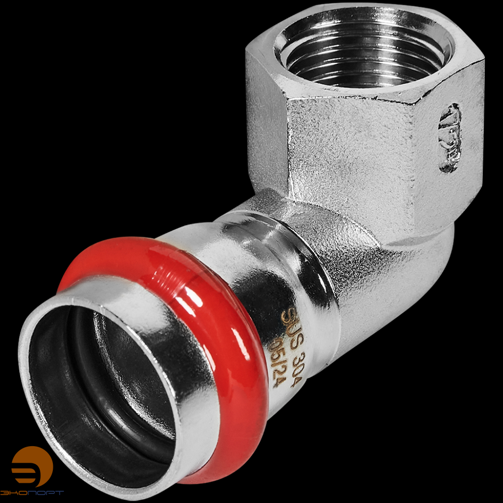 Отвод 22х1/2 ВР нерж. Rommer