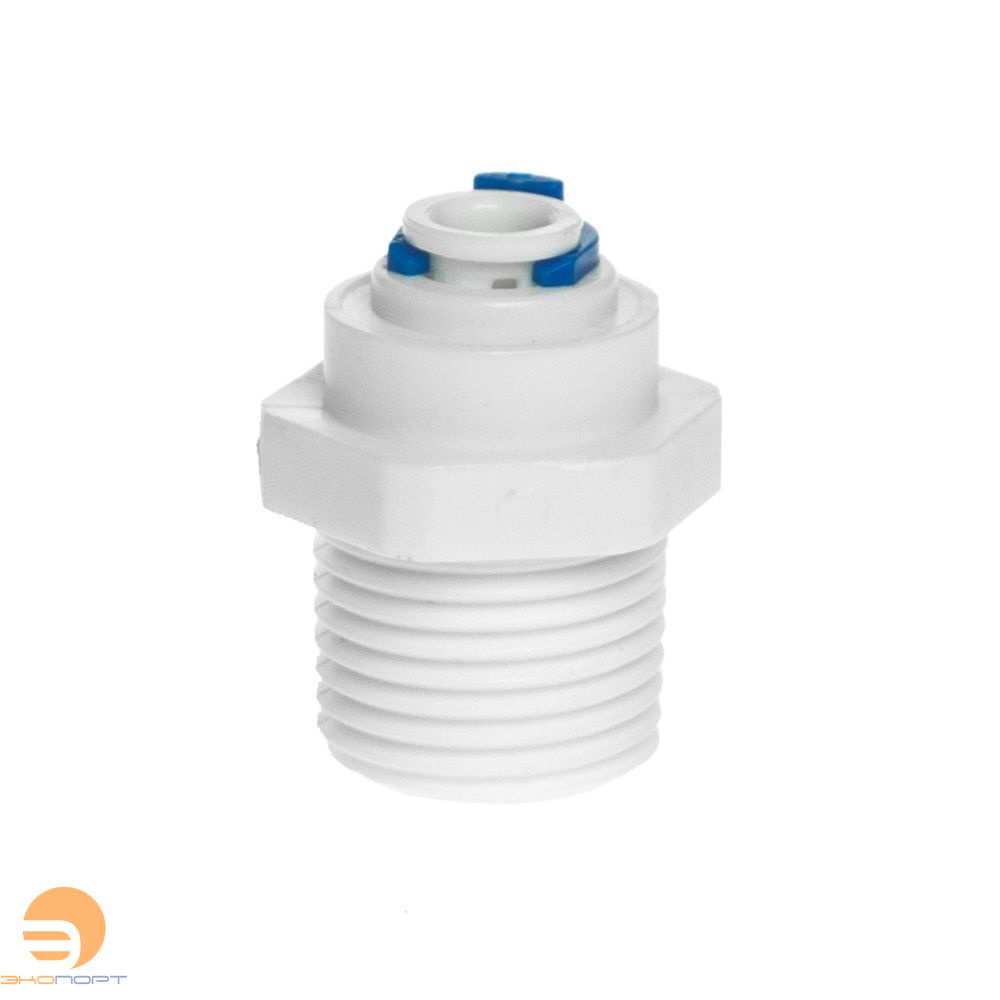 Фитинг прямой 1/4-1/2 (трубка -резьба) QT-22A Naturewater