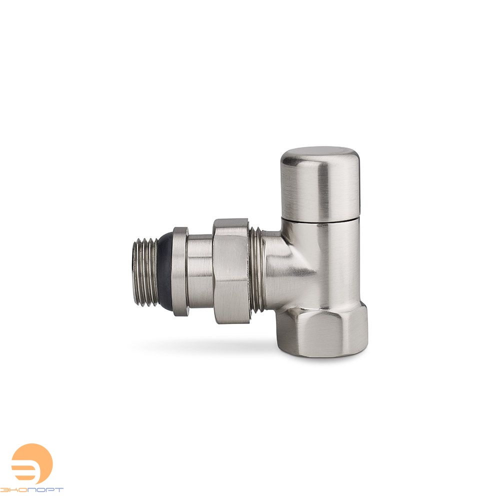 Клапан радиаторный запорный 1/2 угловой матовый никель Varmega