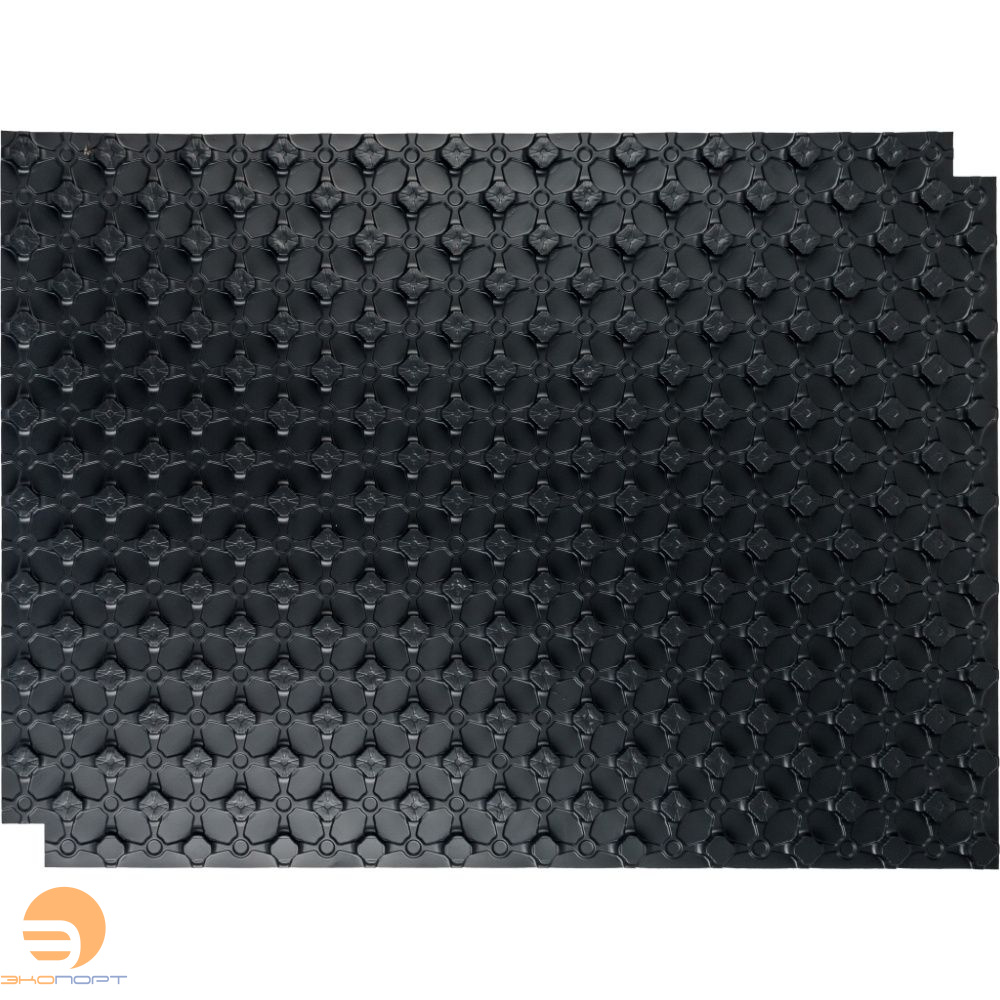 Мат для теплого пола с бобышками черный 1100х800х20 STOUT