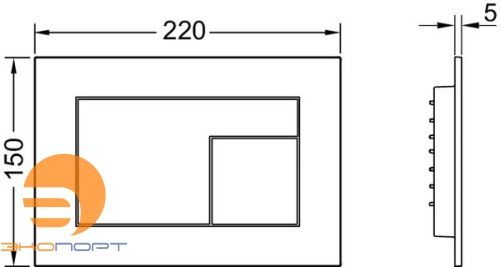 Клавиша TECEvelvet, черная