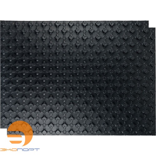 Мат для теплого пола с бобышками черный 1100х800х20 STOUT