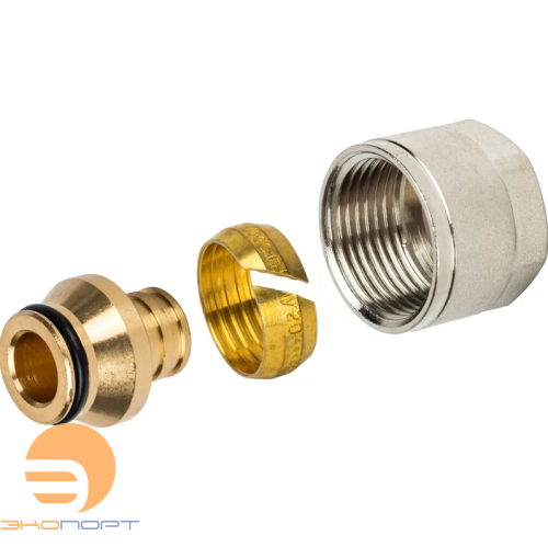 Соединение резьбозажим. 20х2.8 (резьба 3/4") для PE-X STOUT
