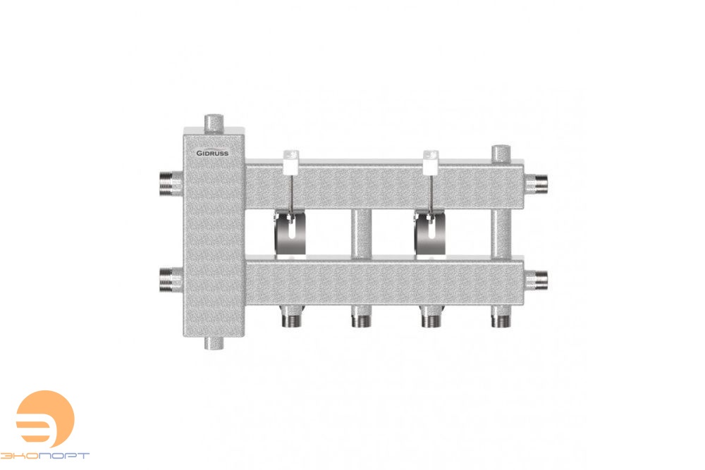 Балансировочный коллектор BMK-60-3D (2 контура вниз или вверх и 1 в сторону) GIDRUSS