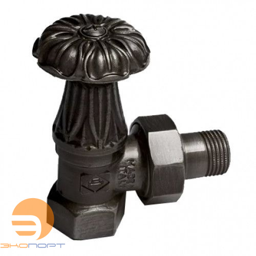 Вентиль латунный Artistic 1/2'F угловой верхний термостатический, Антрацит, Carlo Poletti 