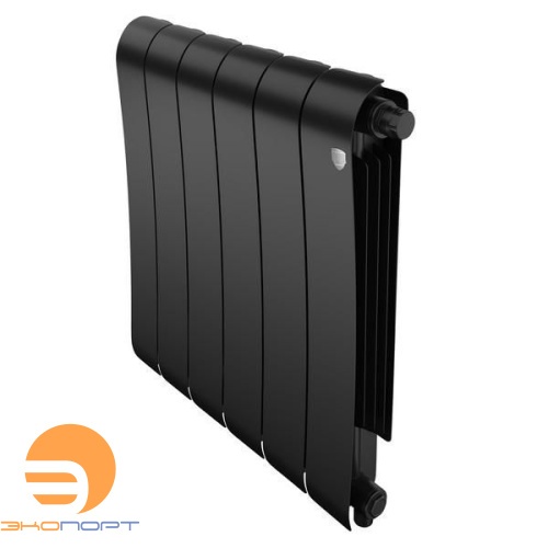 Радиатор биметаллический Infinity Noir Sable 500/87  6 секции VR80 (нижнее правое) черный Royal Thermo