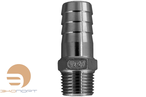 Штуцер елочка 1"х15mm PN16   нерж. сталь AISI304