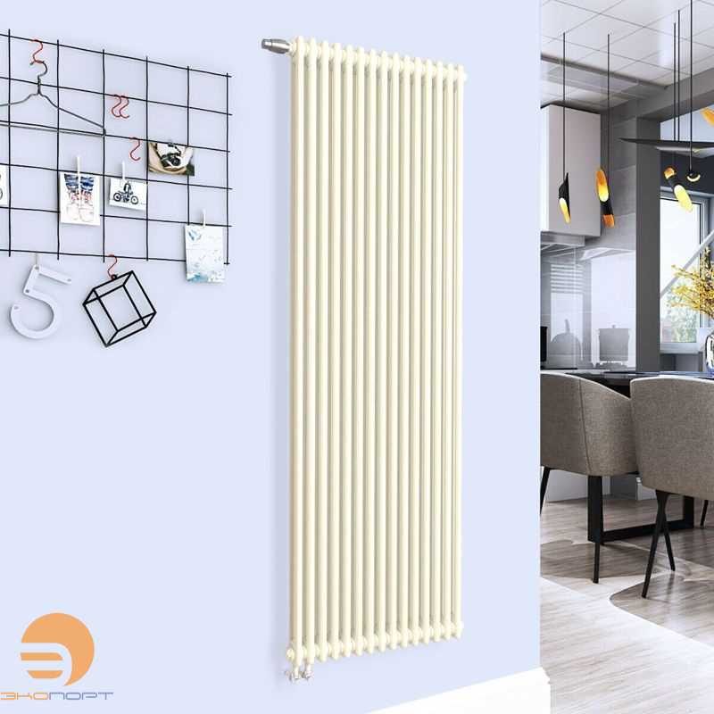 Радиатор трубчатый Solira 2180/20 №69 твв 1/2 (нижн. подкл. с вент. вставкой) RAL 9016