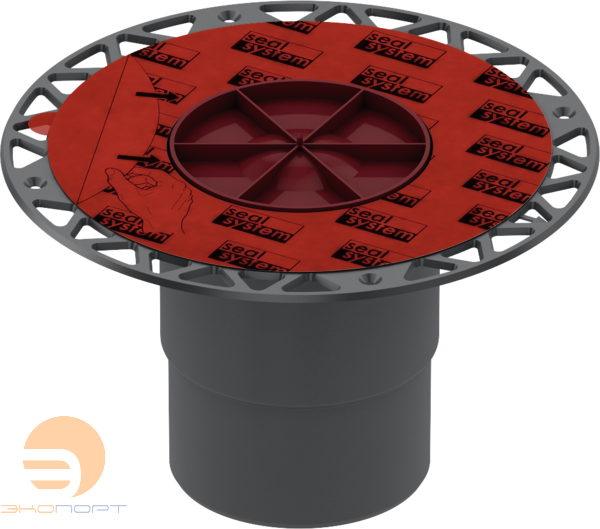 Сифон вертикальный DN 100 с фланцем (без монтажного элемента и решетки) TECEdrainpoint S 