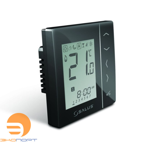 Терморегулятор проводной непрограммируемый цифровой с функцией NSB, встраиваемый, черный VS35B SALUS