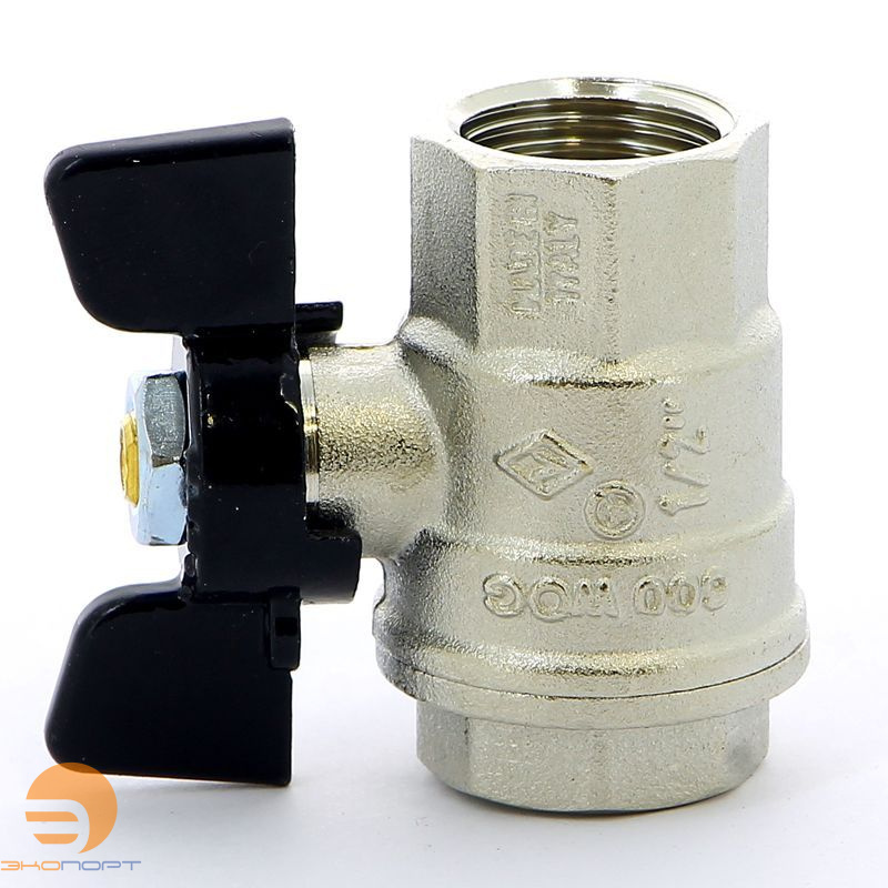 Кран шаровой усиленный ВВ  1/2" (бабочка) Bugatti
