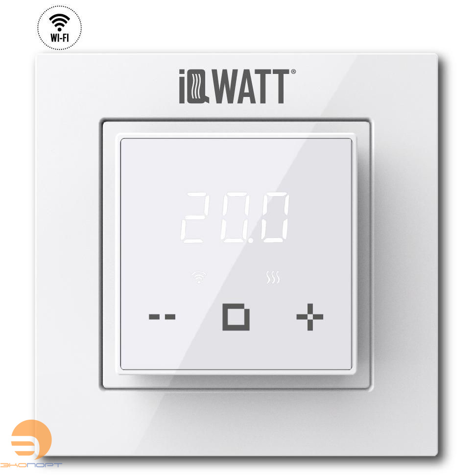 Терморегулятор электронный программируемый с сенсорным дисплеем IQ THERMOSTAT D Wi-Fi (белый)