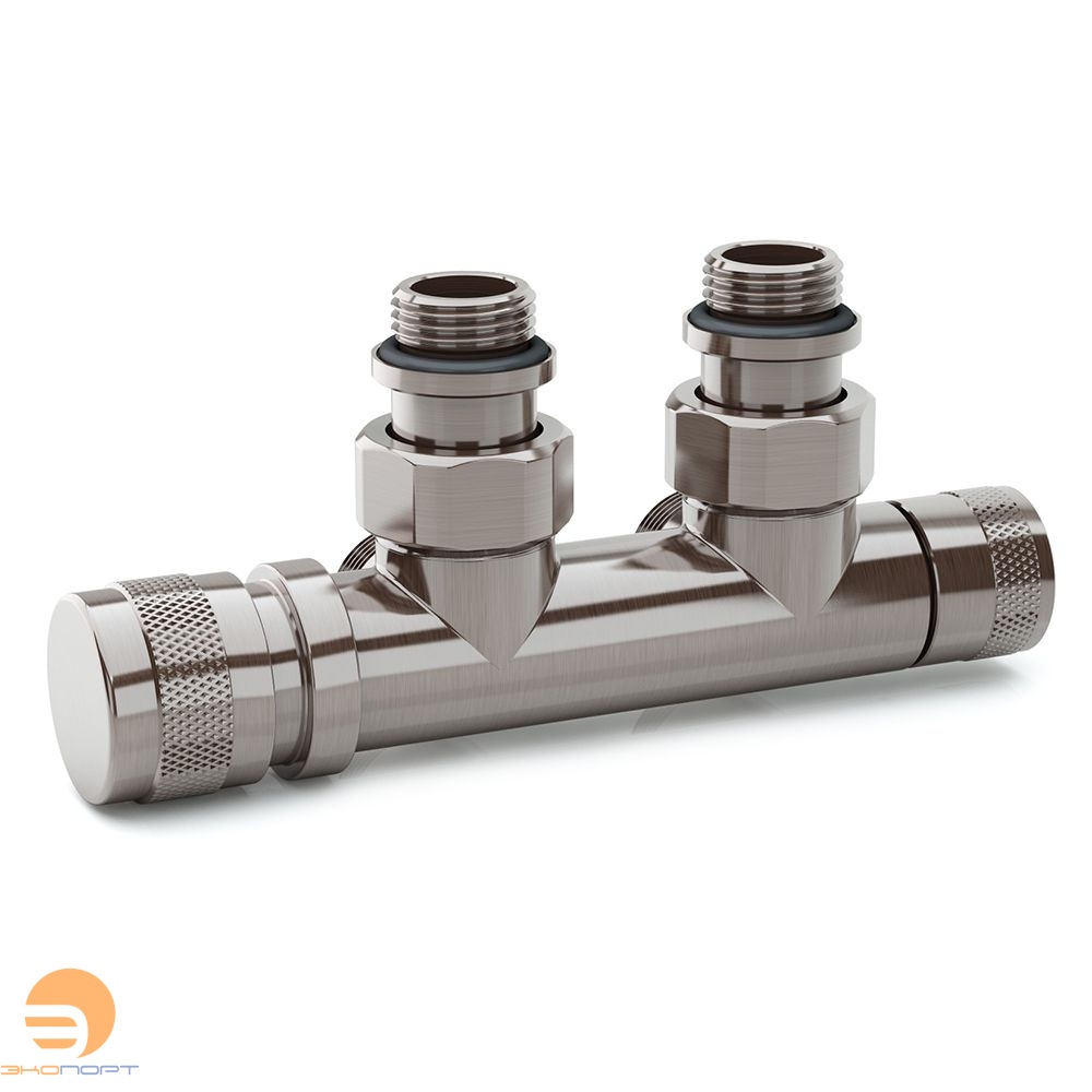 Узел нижнего подключения угловой 1/2"х3/4"Е Никель матовый (левый), SR Rubinetterie