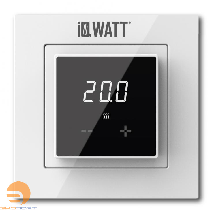 Терморегулятор базовый с сенсорным дисплеем IQ THERMOSTAT D (белый/черный) 