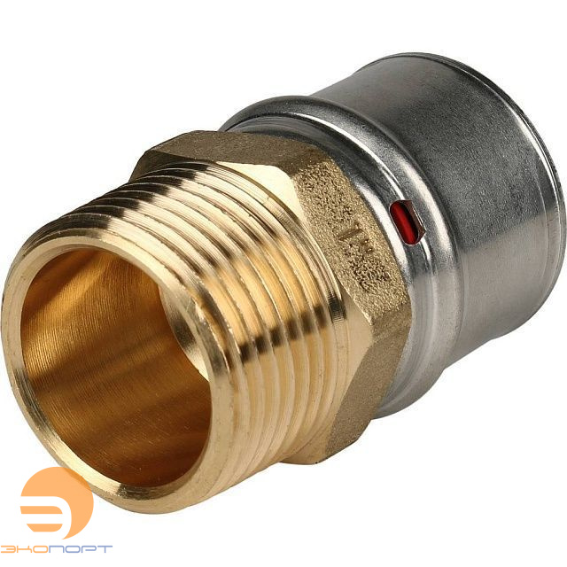 Муфта  32х1" НР латунь пресс Stout