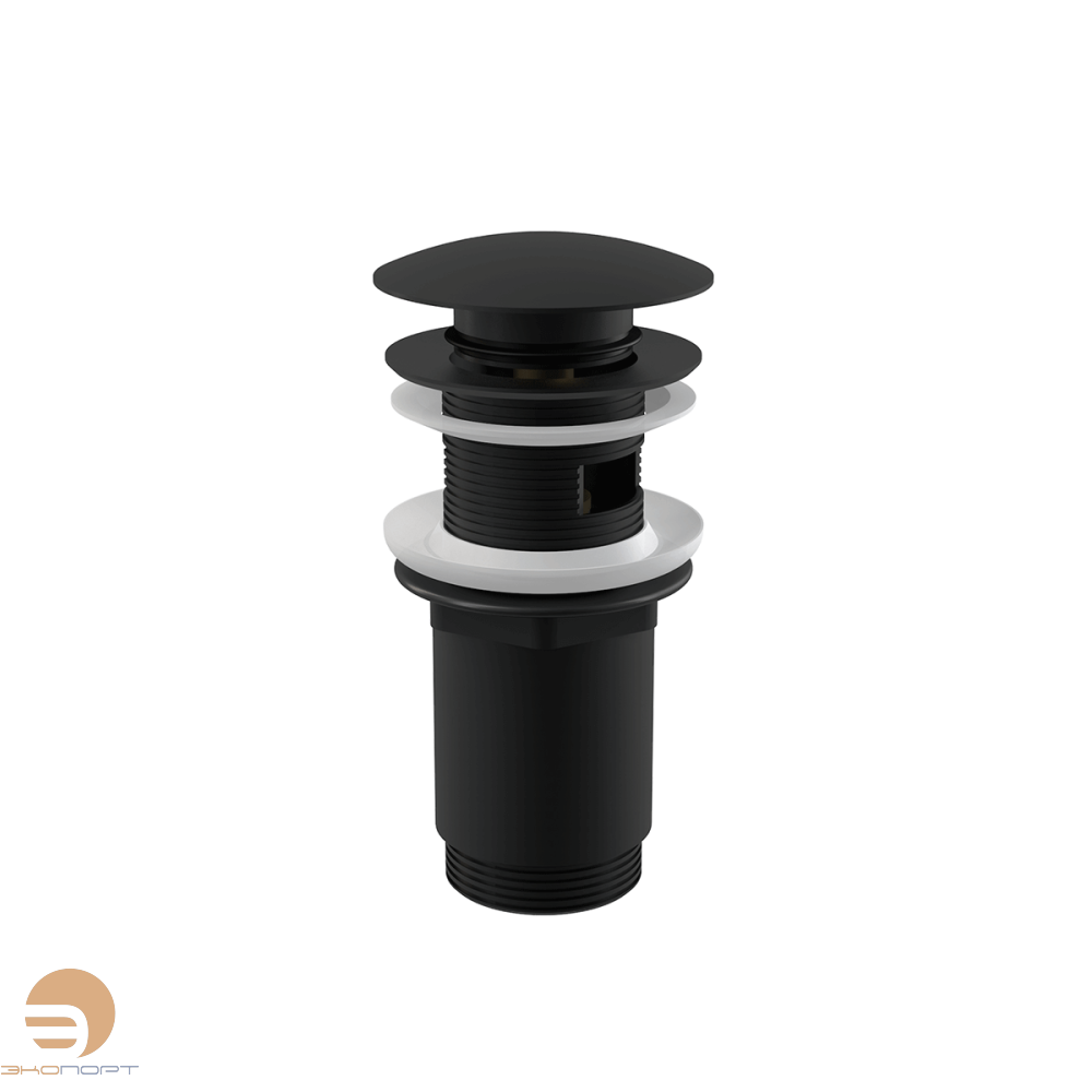 Выпуск с переливом (d=1 1/4) Click/Clack Черный матовый ALCA PLAST