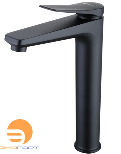 Смеситель для умывальника Bronx, высокий, монолитный, черный, LEMARK