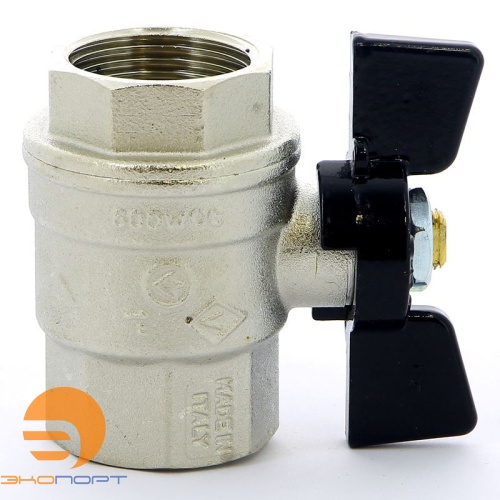 Кран шаровой усиленный ВВ 1" (бабочка) Bugatti