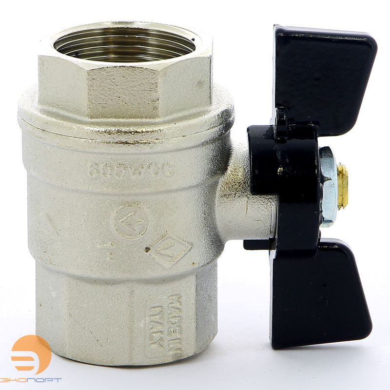 Кран шаровой усиленный ВВ 1" (бабочка) Bugatti